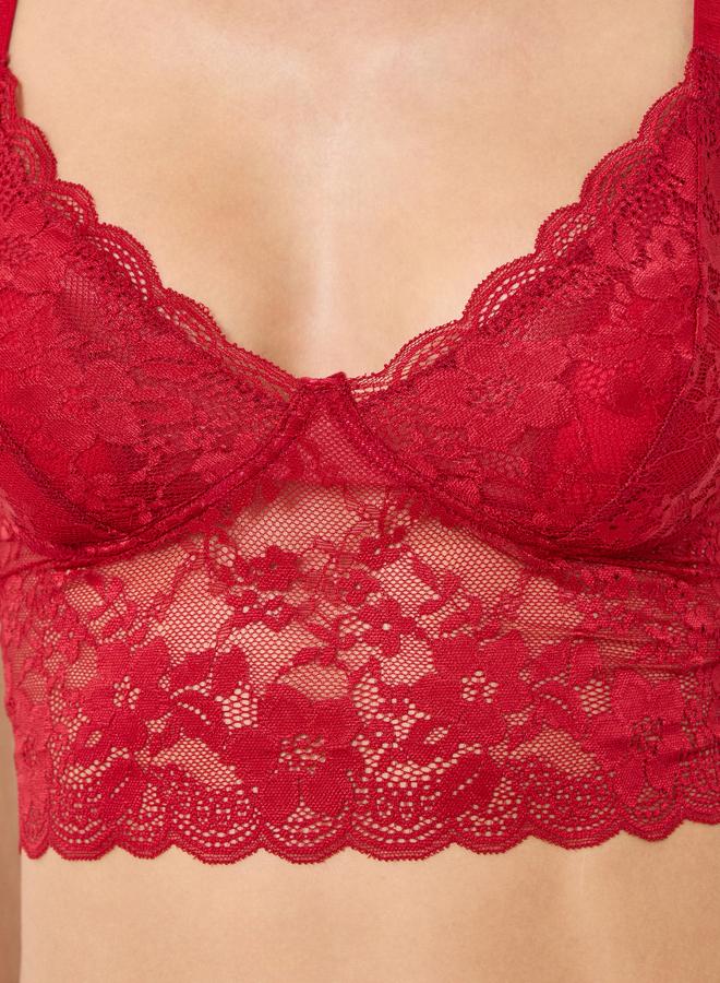 تايك تو حمالة صدر طويلة دانتيل بحشوة وبدون أسلاك - Image 3